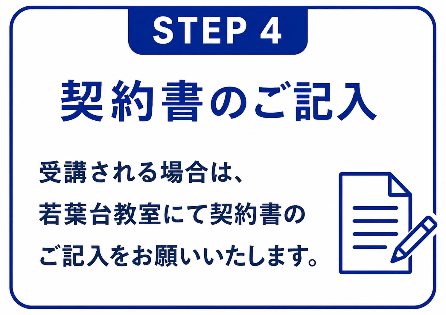 STEP4 契約書のご記入